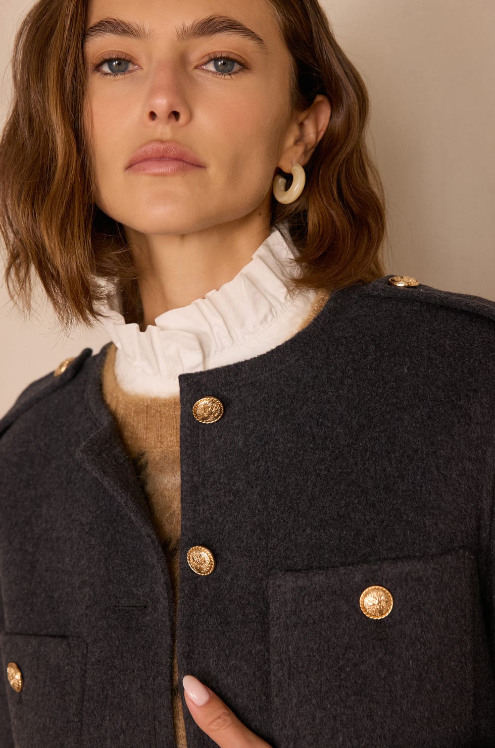 PERINE wool jacket;${refinementColor}