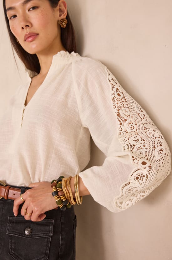 100% cotton blouse SIMONE;${refinementColor}