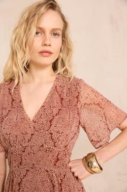 BRUNELA printed straight dress;${refinementColor}