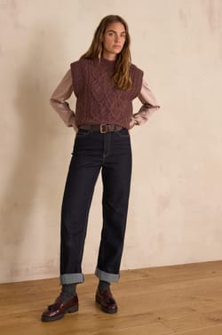 BALKIS sleeveless jumper in wool;${refinementColor}