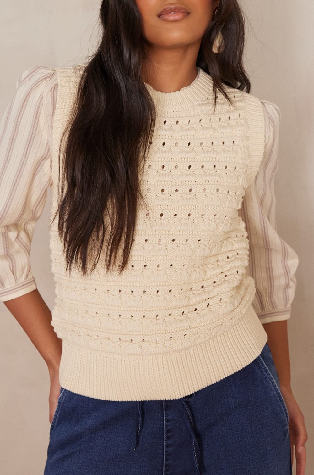 BIANCA cotton jumper;${refinementColor}