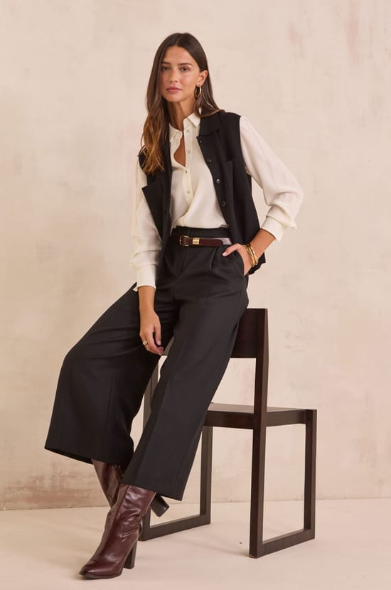 Pantalon large crop TIMEO;${refinementColor}