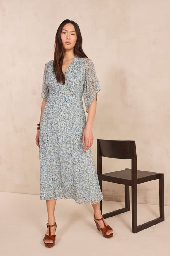 Robe droite &agrave; imprim&eacute; BALMA;${refinementColor}