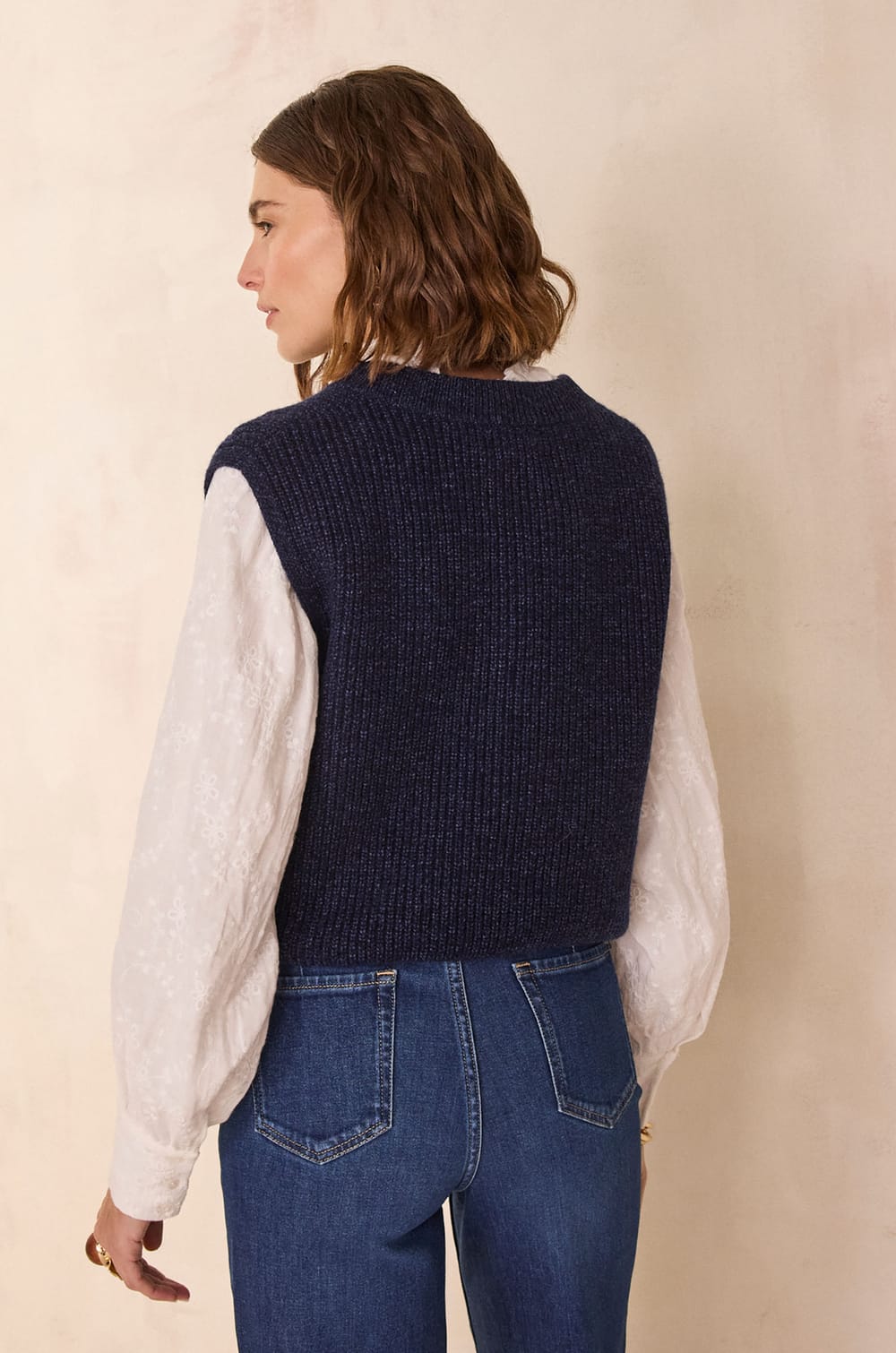 POPPY sleeveless jumper;${refinementColor}