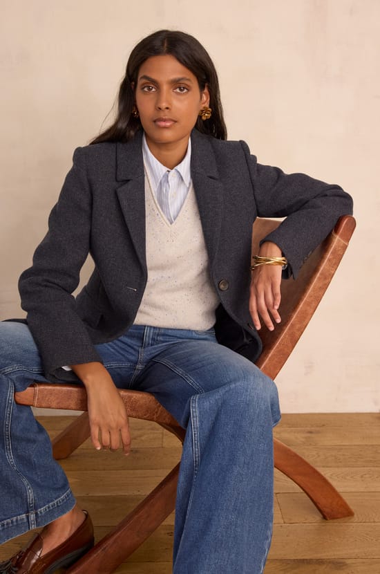 BASILE sleeveless jumper in 100% wool;${refinementColor}