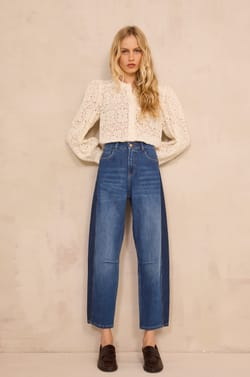 Robinson two-tone cotton balloon Jean;${refinementColor}