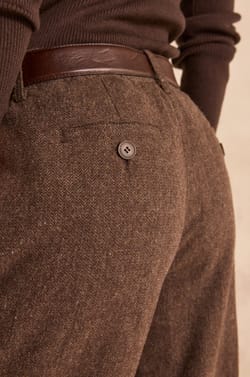 Pantalon large en laine m&eacute;lang&eacute;e BERNIE;${refinementColor}
