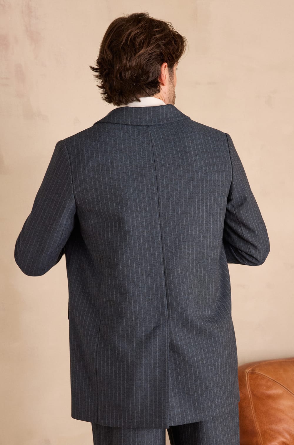 Unisex striped tailored jacket IMPULSIF;${refinementColor}