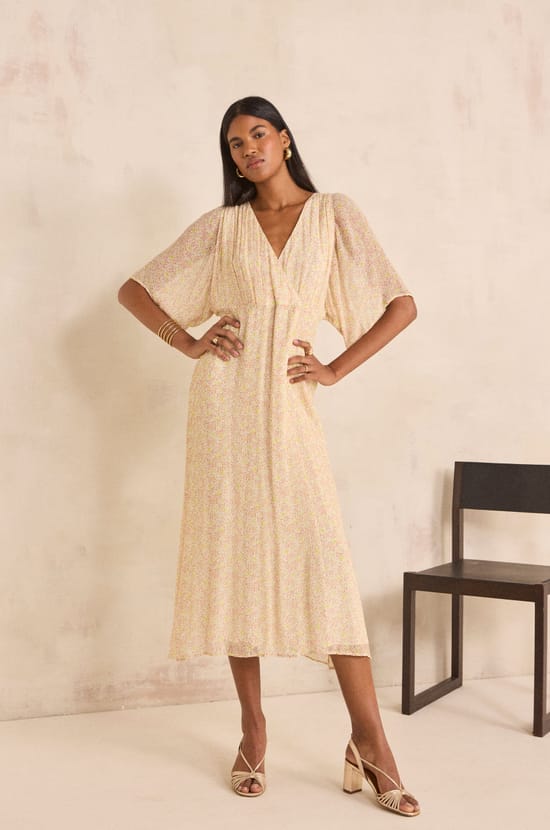 Printed straight dress BALMA;${refinementColor}