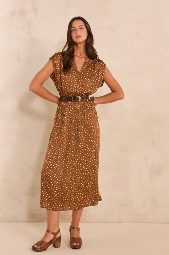 Straight polka dot dress BELGIA;${refinementColor}