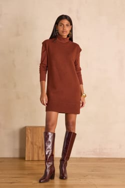 Robe pull sans manches en laine RAPHAELLE;${refinementColor}