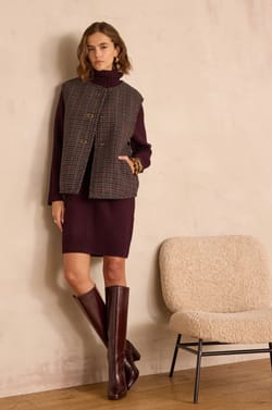 SABRINA bouclé wool cardigan;${refinementColor}