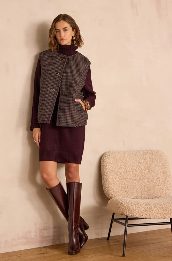 SABRINA bouclé wool cardigan;${refinementColor}