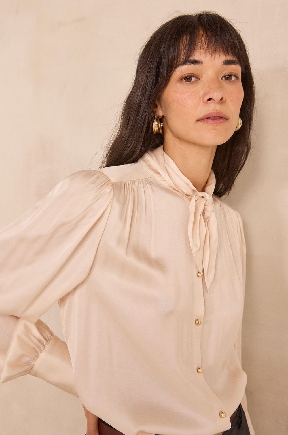 MADISSON satin blouse;${refinementColor}