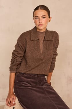 Long sleeve pull in mixed wool and yak ANDY;${refinementColor}