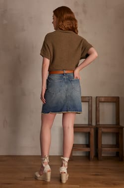 Jupe JULIE en denim;${refinementColor}