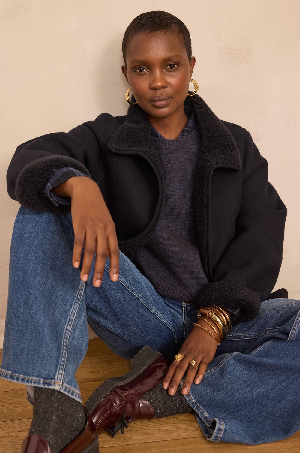 BARCLAY sleeveless wool jumper;${refinementColor}