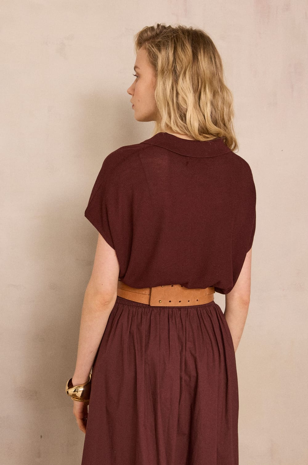 Pull manches courtes PAIGE;${refinementColor}