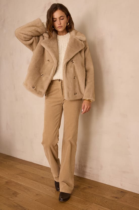 DEREK Fluffy Coat;${refinementColor}