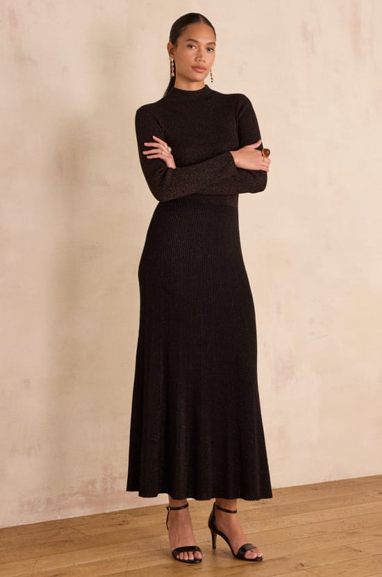 Robe en maille &agrave; paillettes RADIEUSE;${refinementColor}