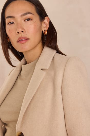 ANABELLE BIS mid-length coat;${refinementColor}