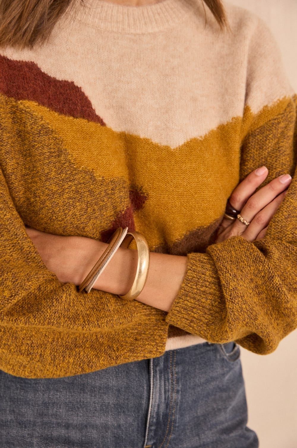 ARIZONA mixed wool sweater;${refinementColor}