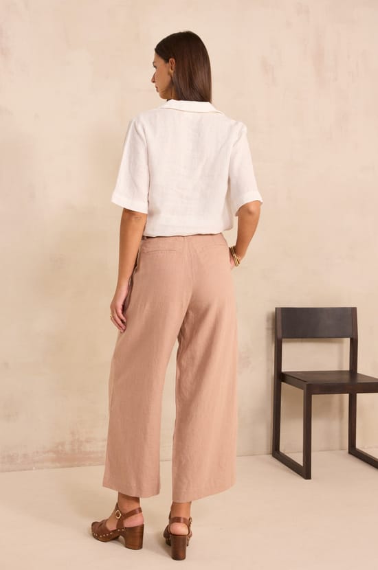 TINO loose linen trousers;${refinementColor}
