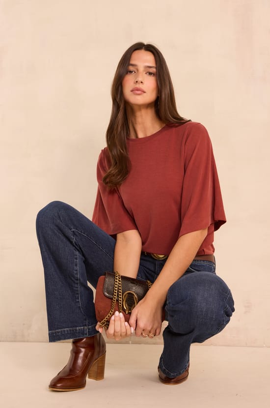 3/4 Sleeve T-shirt TRAVIS;${refinementColor}