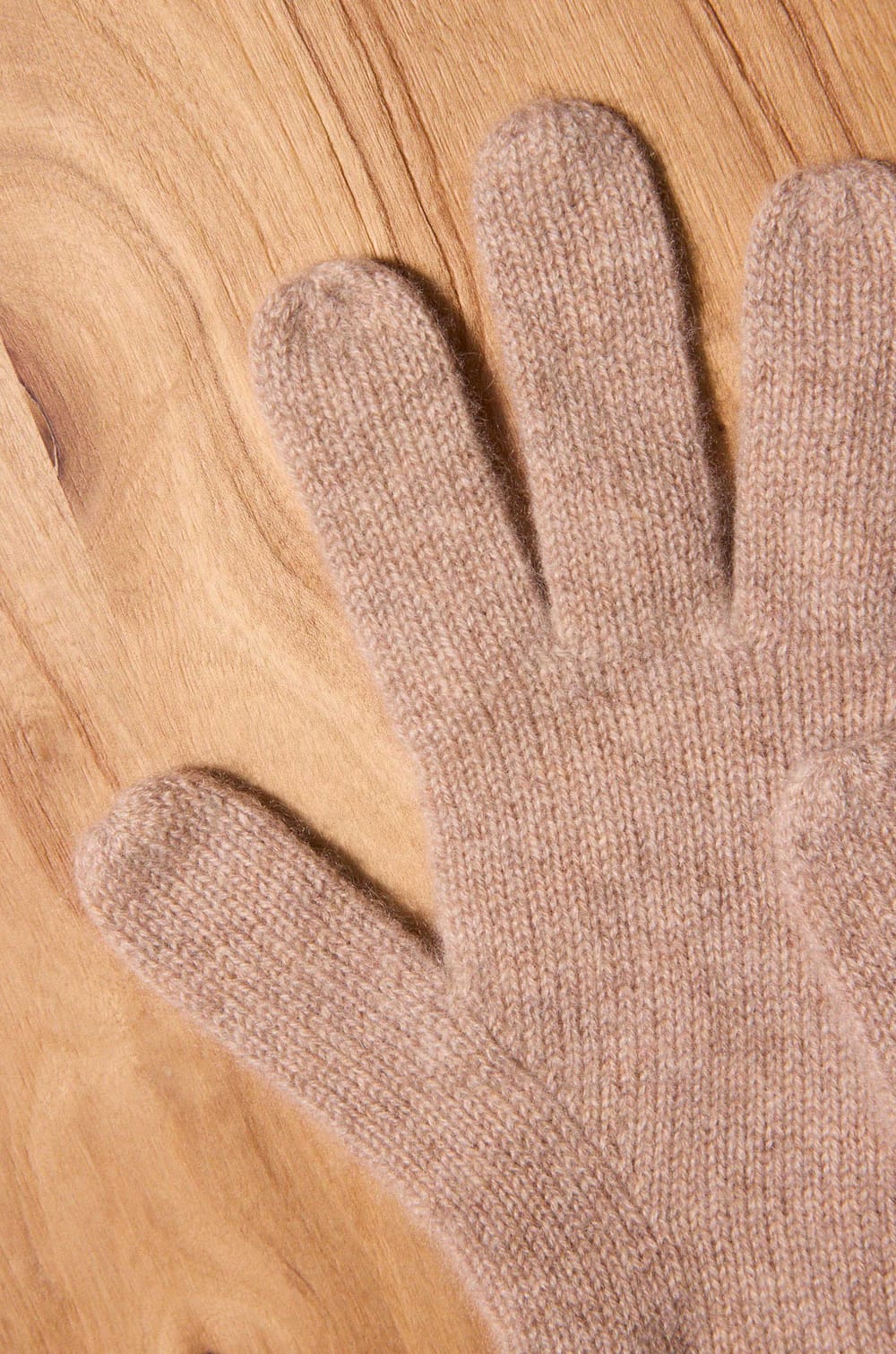Gants en cachemire taupe clair GLOVE;${refinementColor}
