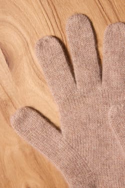 Gants en cachemire taupe clair GLOVE;${refinementColor}