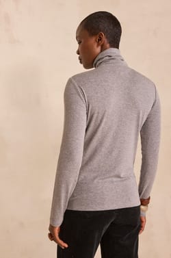 TERRY turtleneck T-shirt;${refinementColor}