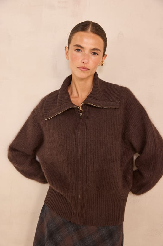 Pull zipp&eacute; en laine AYDEN;${refinementColor}