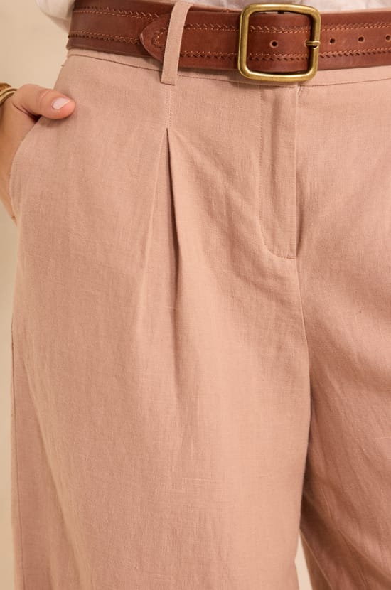 TINO loose linen trousers;${refinementColor}