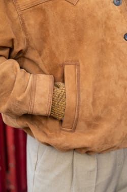 Leather suede jacket Maison 123 x Marine Vignes GASTON;${refinementColor}