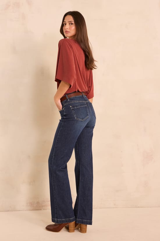 Jean flare SCARLETT;${refinementColor}