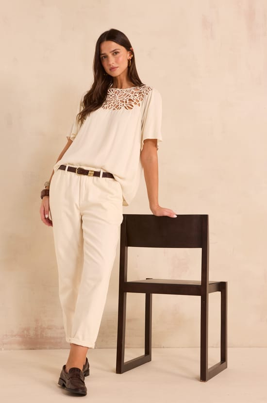 Cotton chino pants SABIL;${refinementColor}