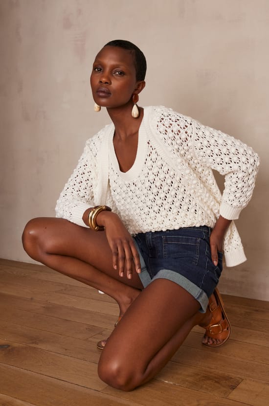 Short en denim LILA;${refinementColor}