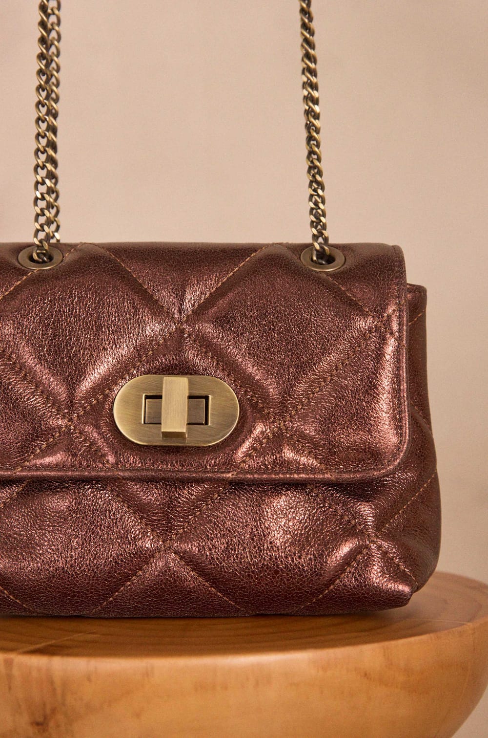 GABY M BIS quilted leather bag;${refinementColor}