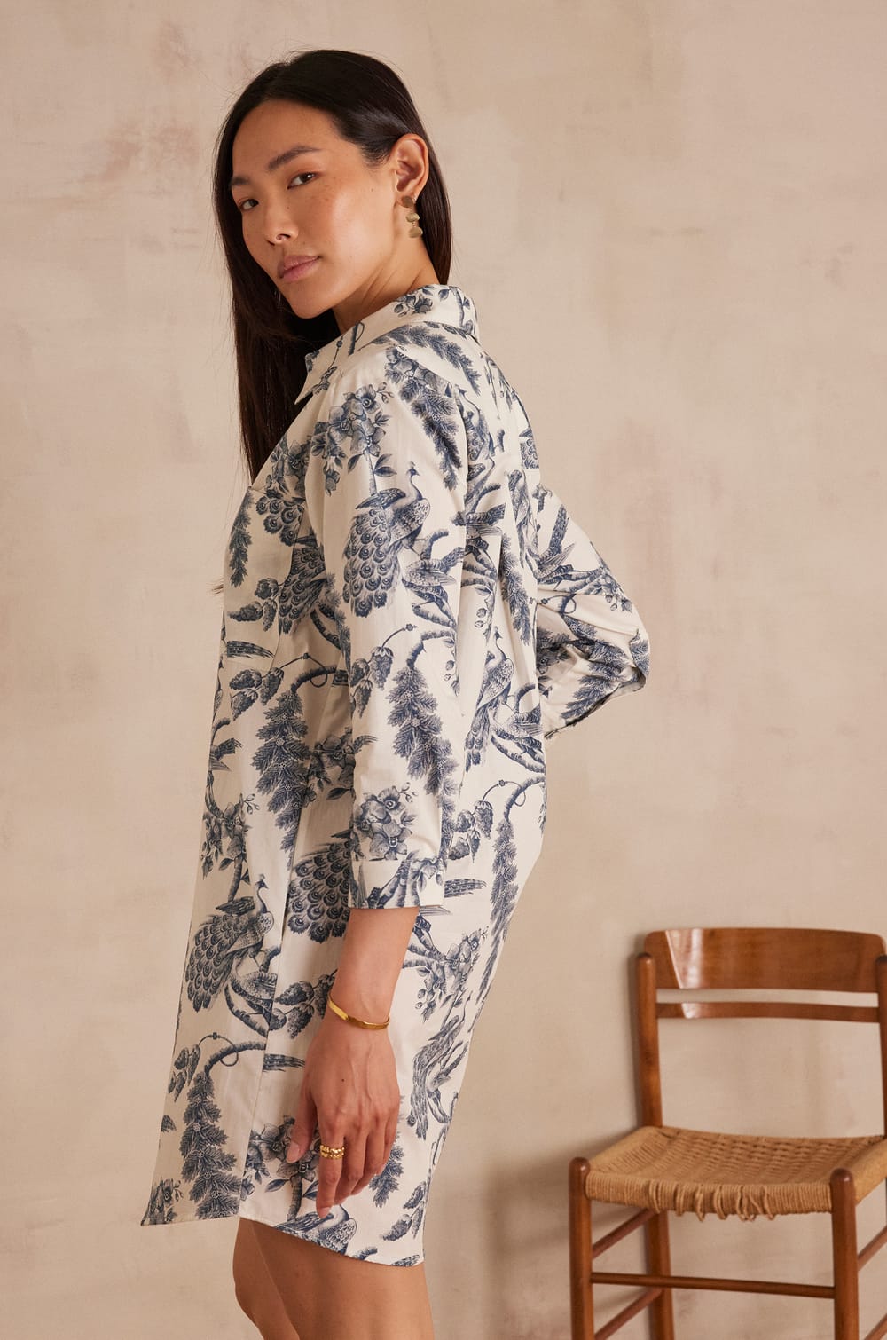 Vestido camisero LISEA de algod&oacute;n;${refinementColor}