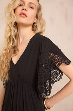 Briana lace flowy dress;${refinementColor}