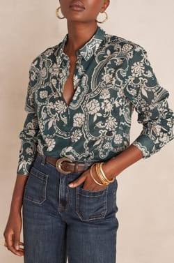 Chemisier COLETTE 100% coton imprim&eacute; floral;${refinementColor}
