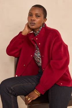Blouson en laine m&eacute;lang&eacute;e CHRIS;${refinementColor}