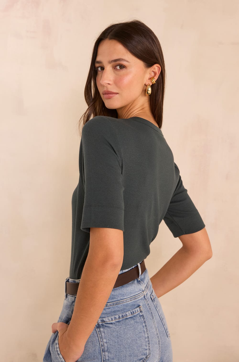 3/4-mouw T-shirt TESSY;${refinementColor}