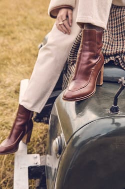 OWEN leather heeled ankle boots;${refinementColor}