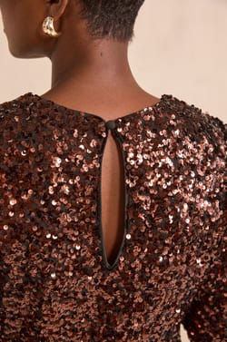 Short sequin dress PALOMA;${refinementColor}