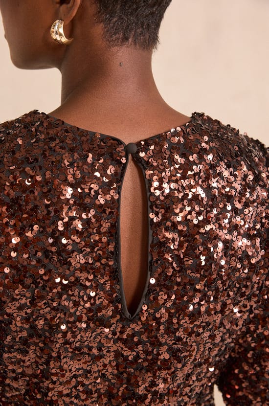 Short sequin dress PALOMA;${refinementColor}