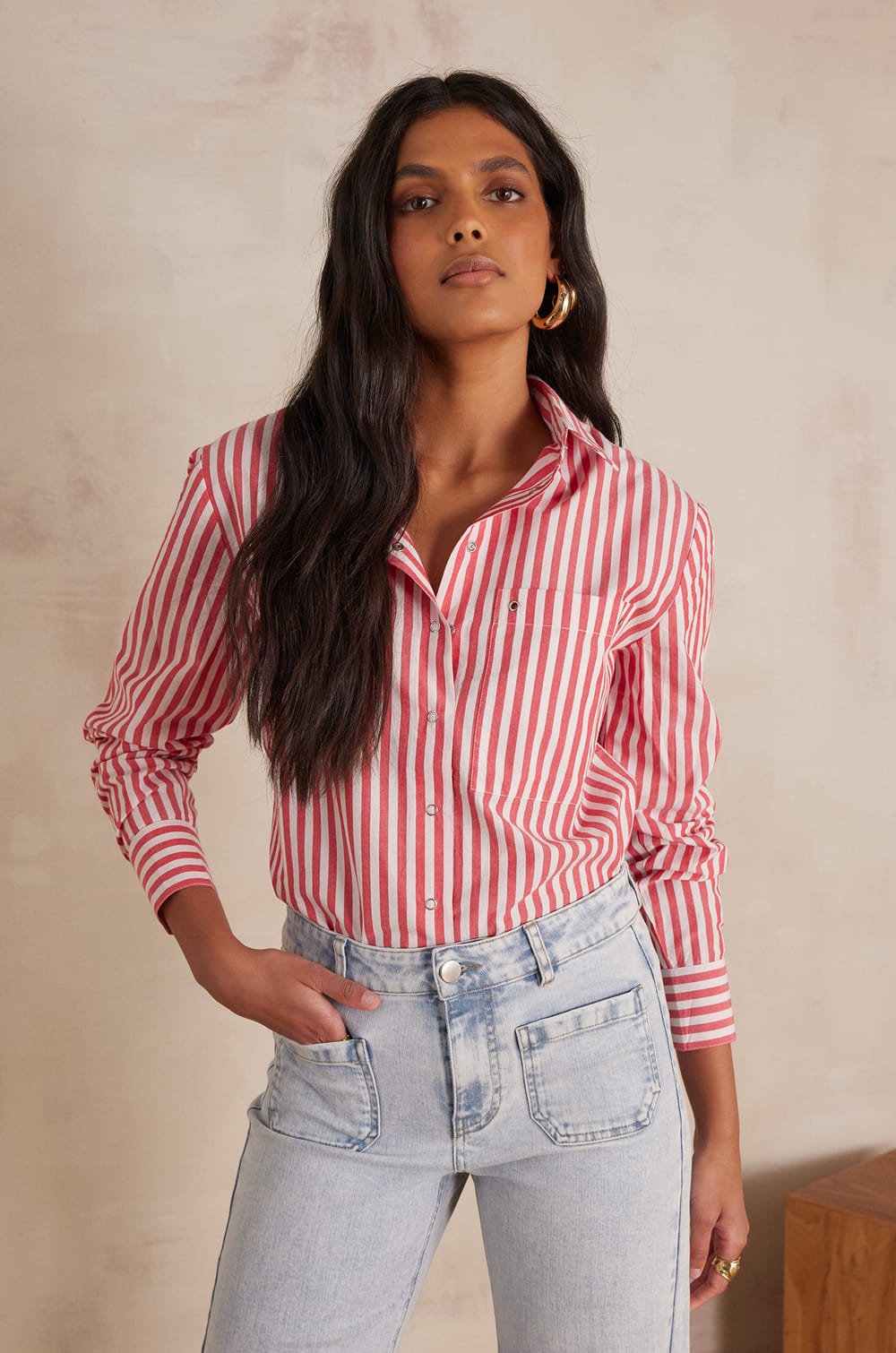 Chemise SAMY &agrave; rayures;${refinementColor}
