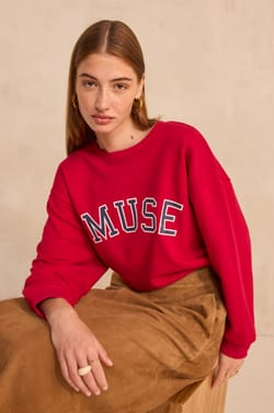 MUSE cotton blend sweatshirt;${refinementColor}