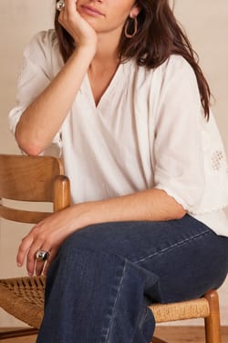 Blouse SACHA en coton;${refinementColor}