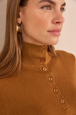 ASHLEY long sleeve mixed wool sweater;${refinementColor}